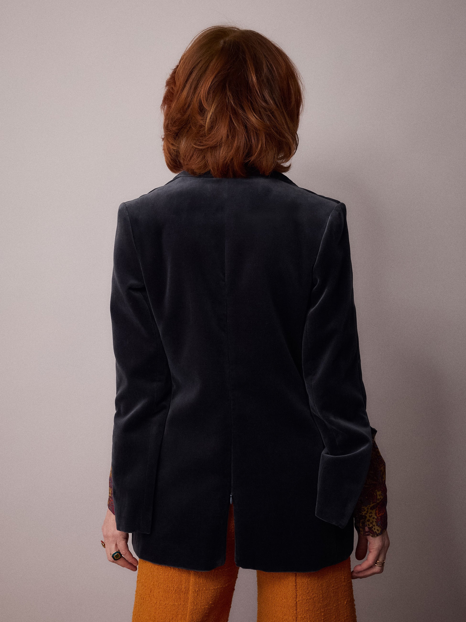 Toni Suit Jacket / Slate Velvet