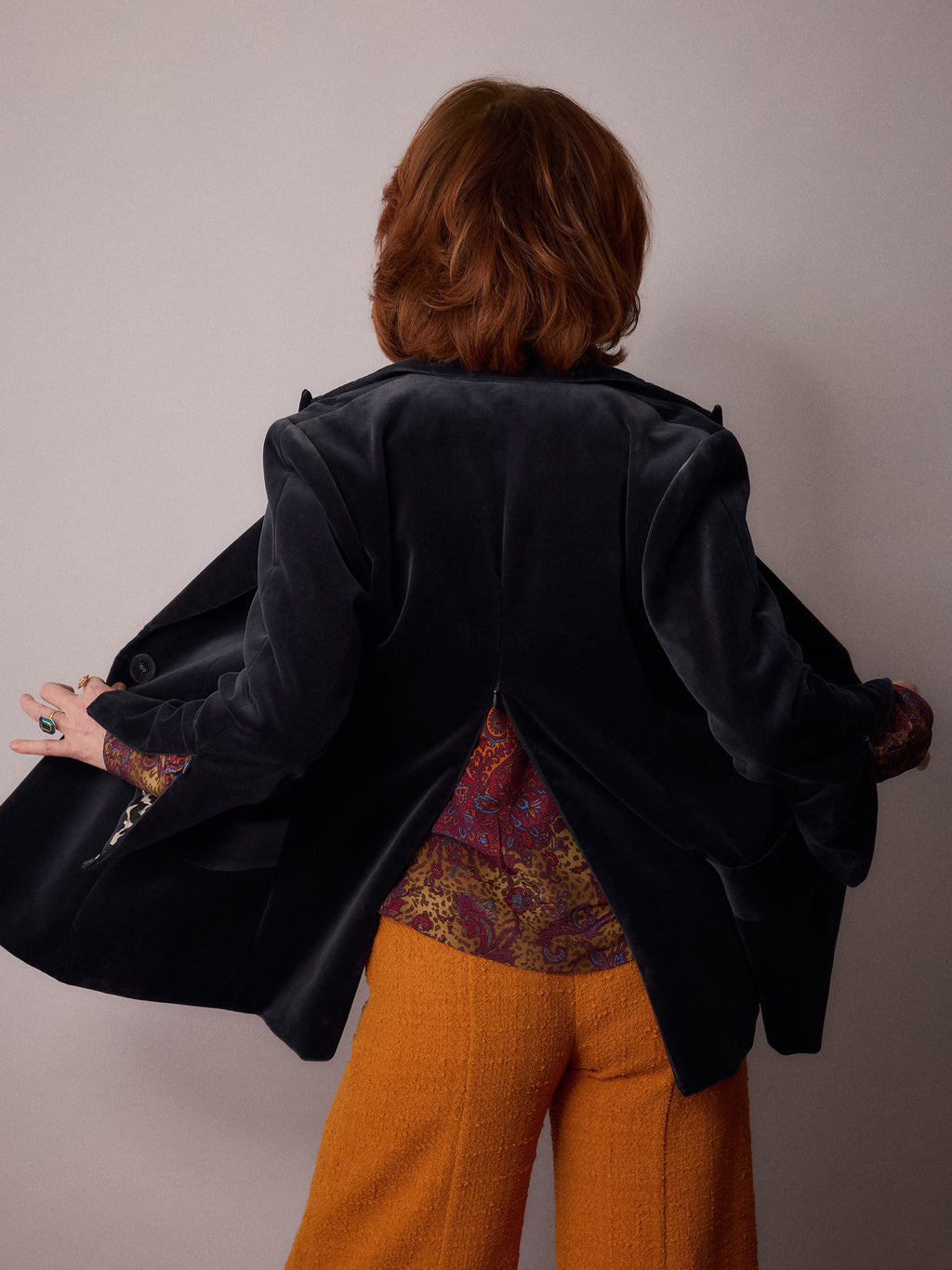 Toni Suit Jacket / Slate Velvet