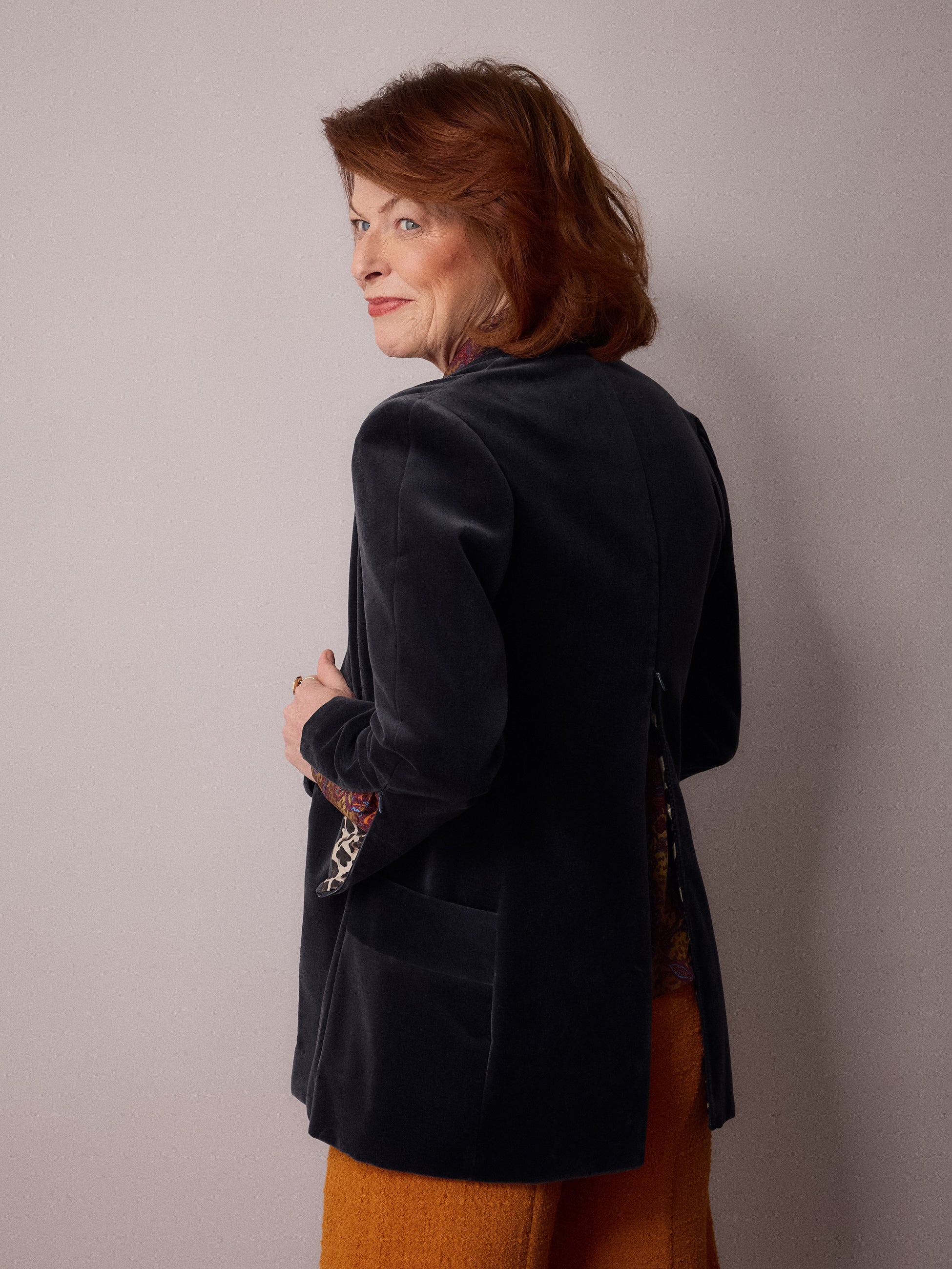 Toni Suit Jacket / Slate Velvet