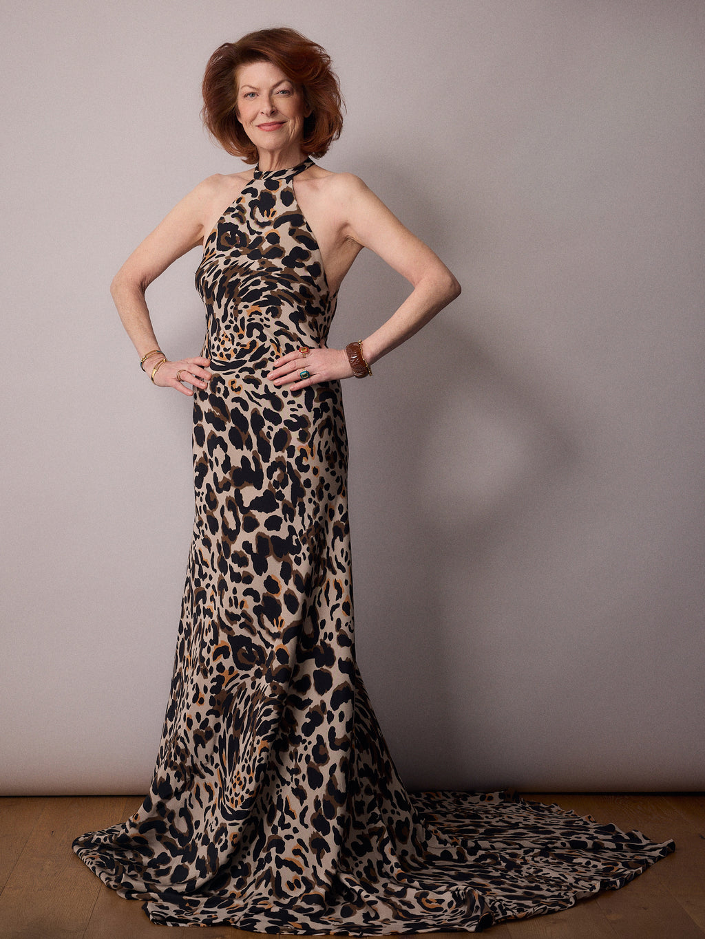 Marianne Bias Cut Dress / Animal