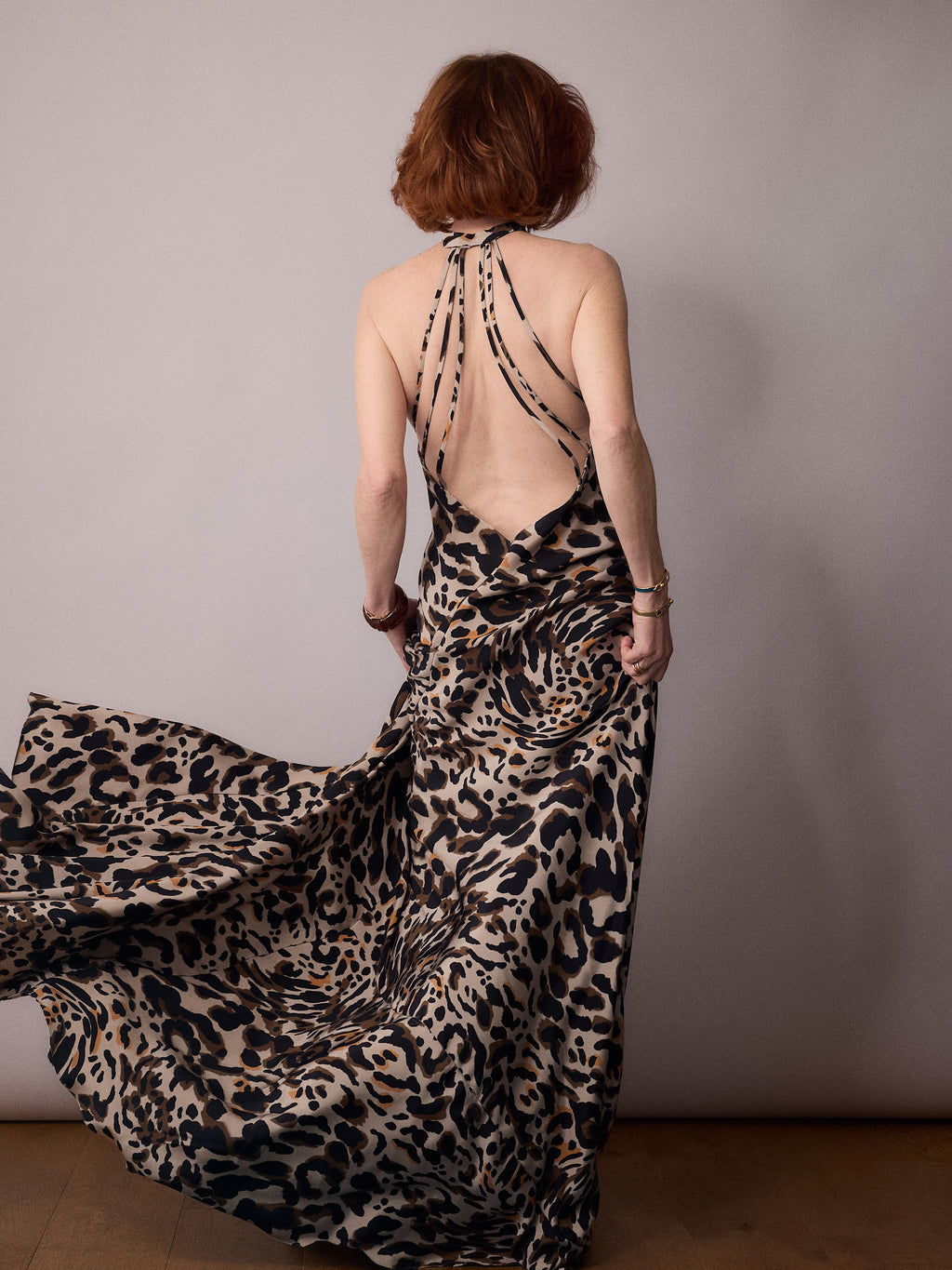 Marianne Bias Cut Dress / Animal