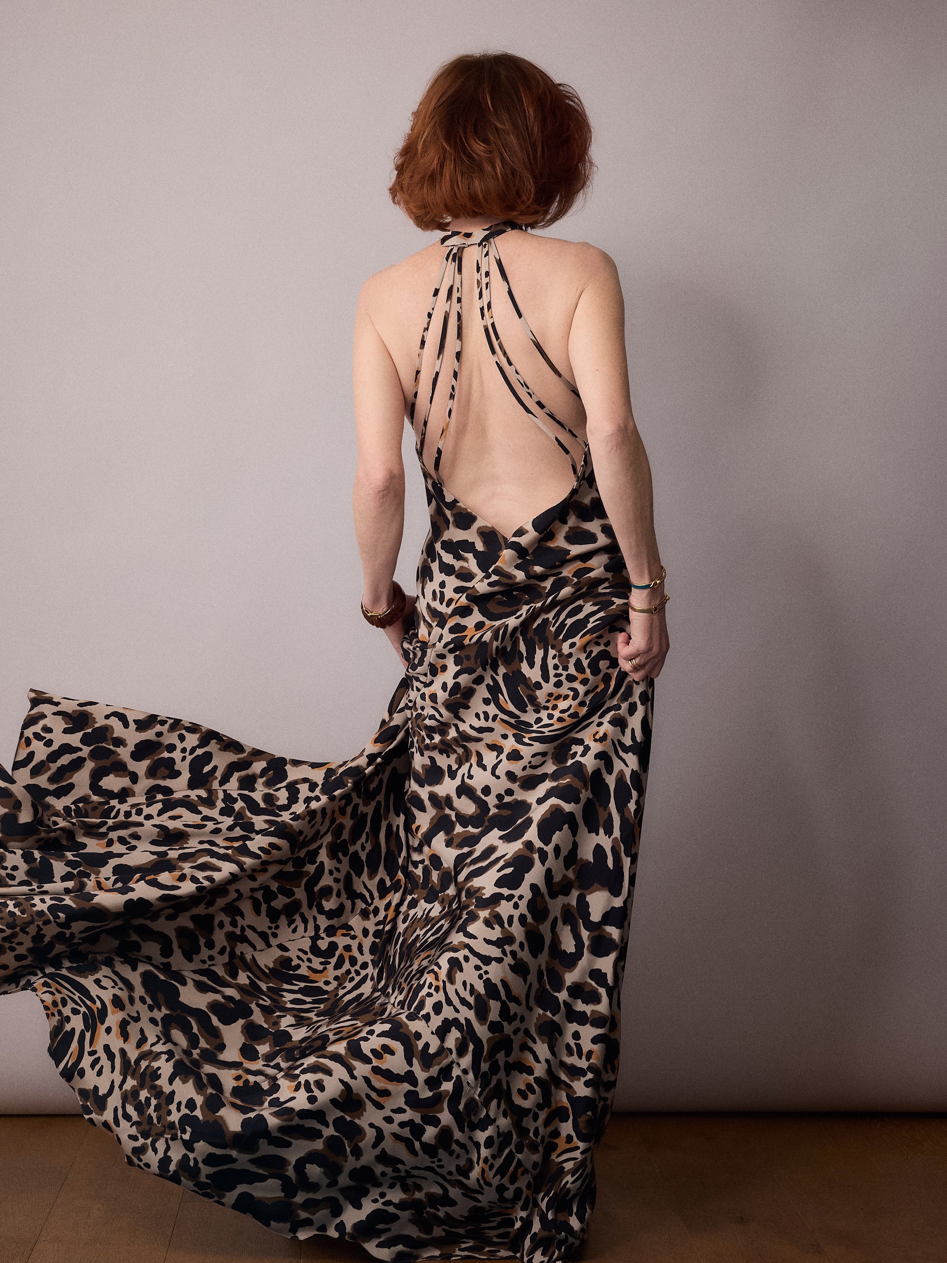 Marianne Bias Cut Dress / Animal