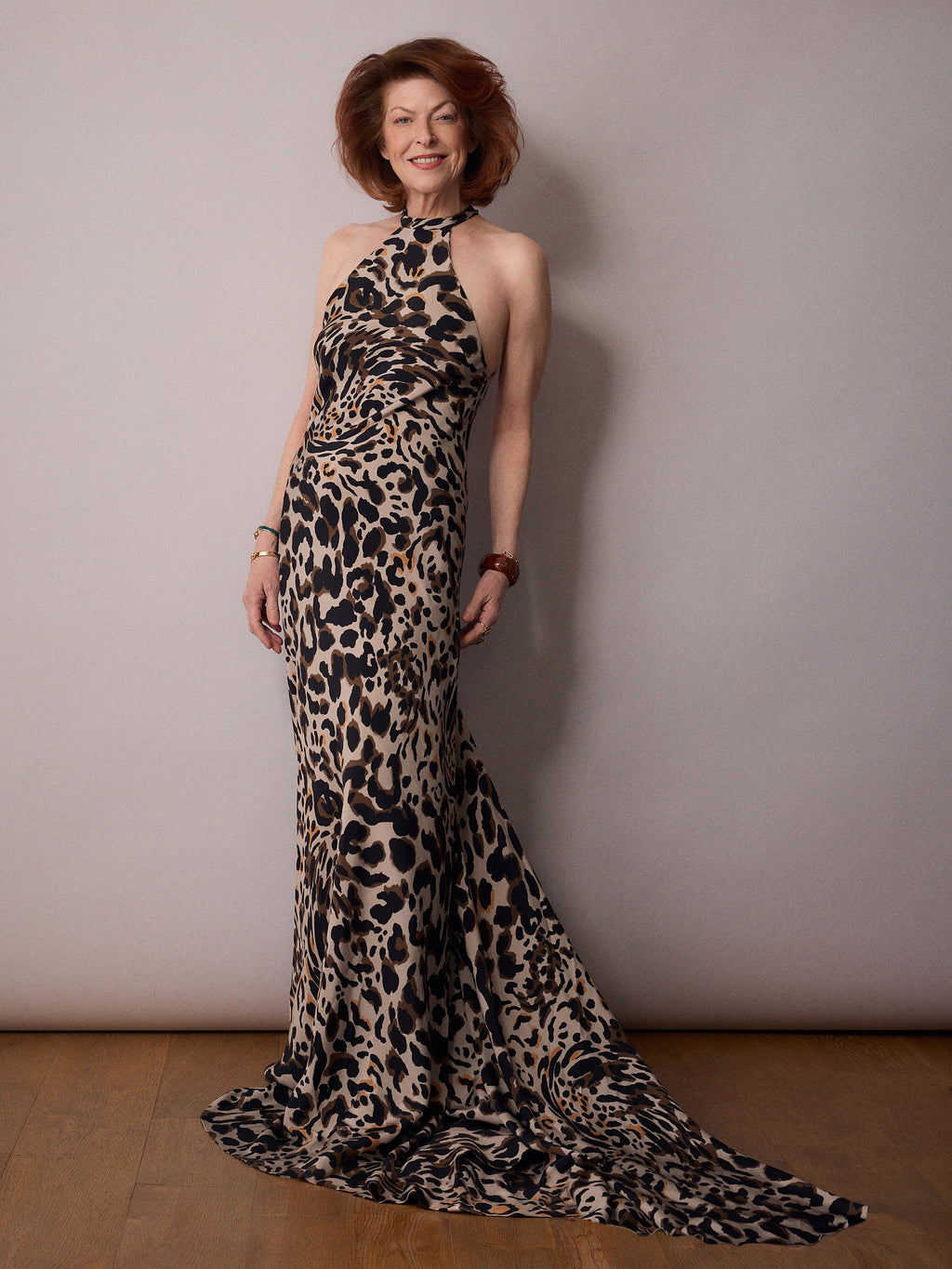 Marianne Bias Cut Dress / Animal