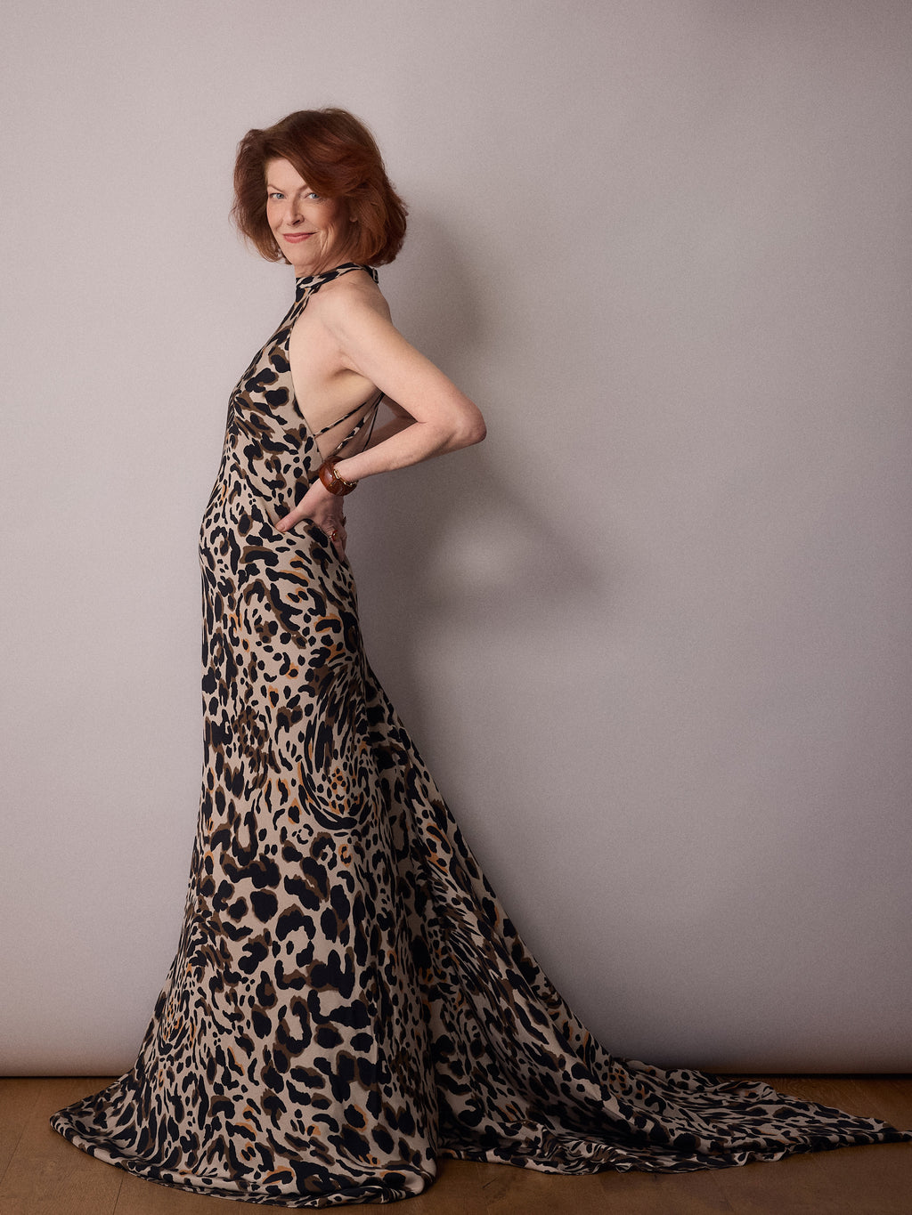 Marianne Bias Cut Dress / Animal
