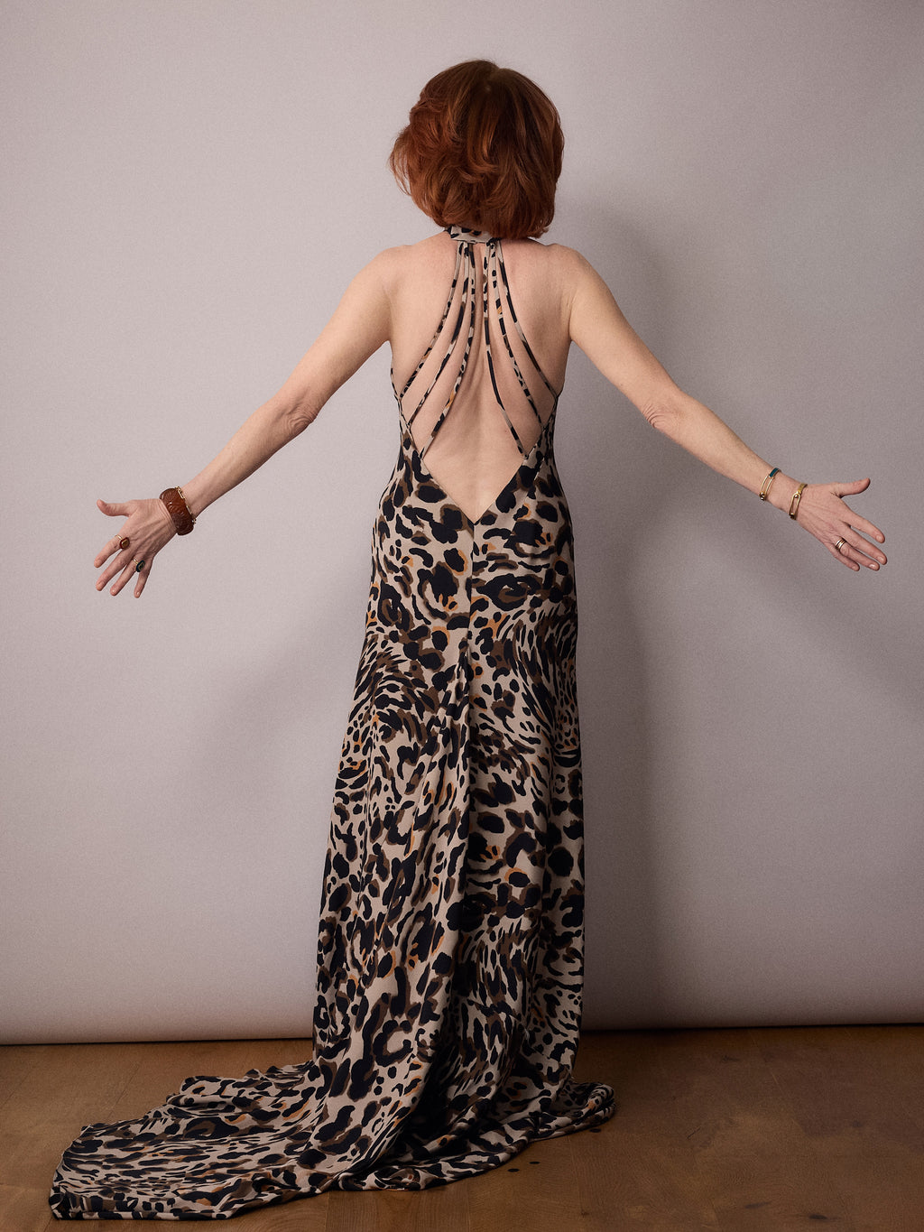 Marianne Bias Cut Dress / Animal