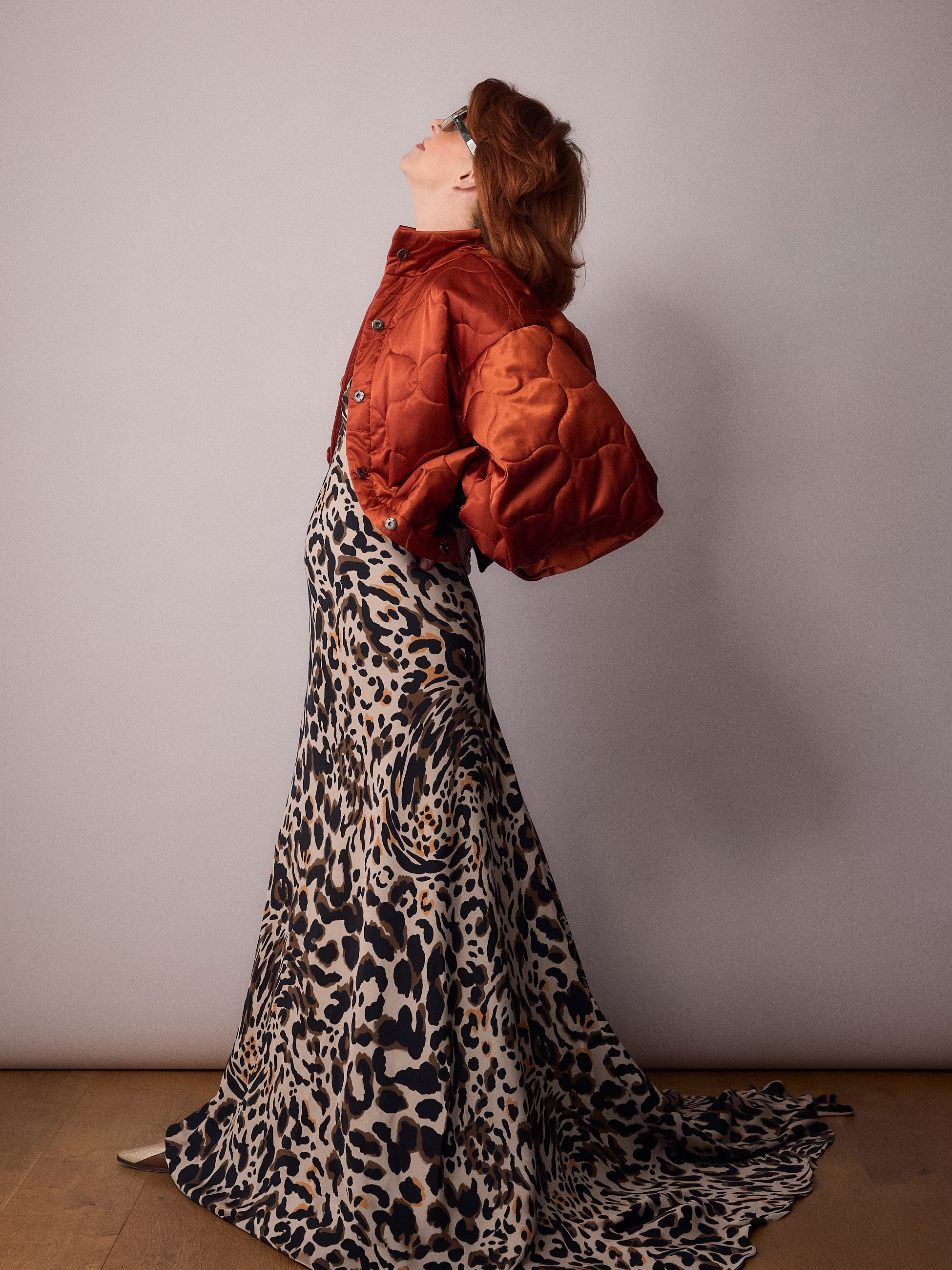 Marianne Bias Cut Dress / Animal